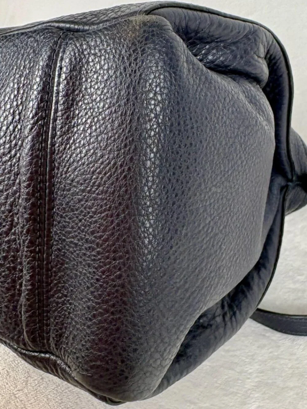 Coach Morgan Satchel in Midnight Navy Blue with Scarf - Picture 6 of 16